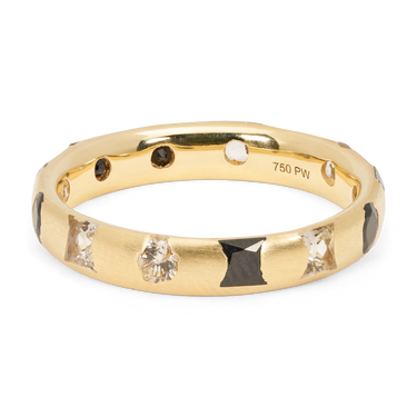 Black & White Mixed Cut Celeste Ring - Made to Order